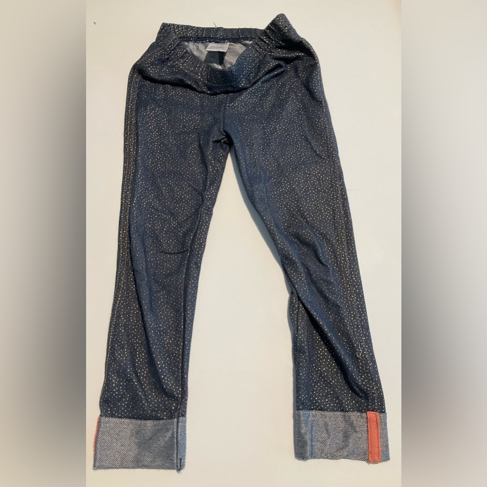 Women's Blue Jeans with Gold Accents